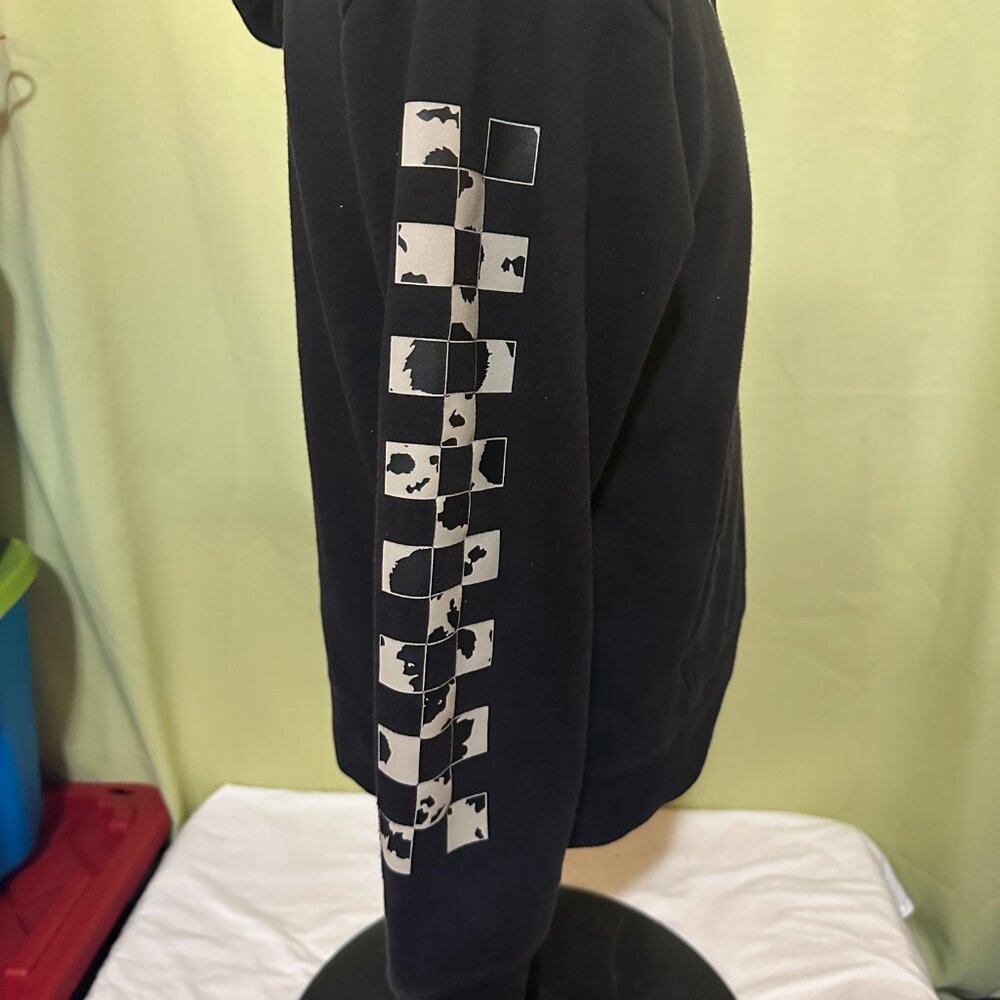 Vans Camo Logo Men's Black Hoodie Sweater Size Small Cotton Polyester - Picture 5 of 7